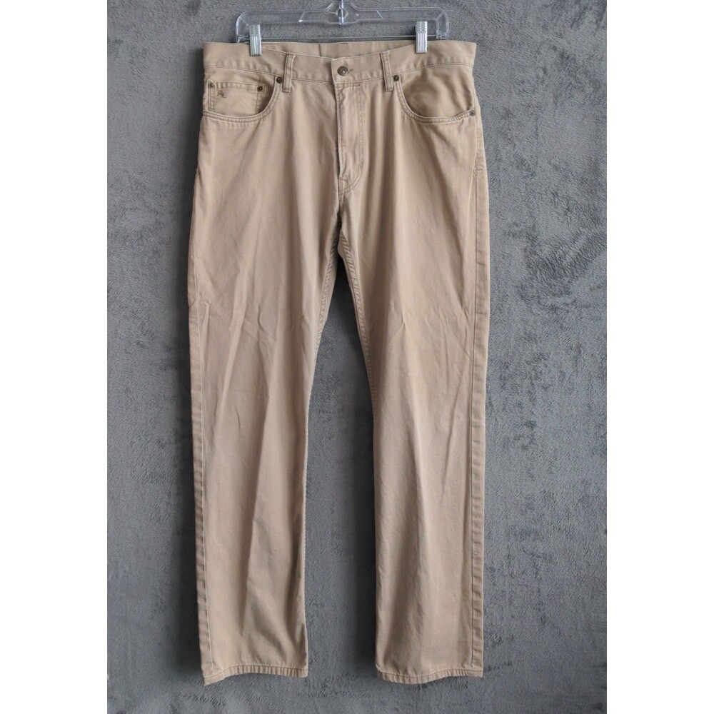 Polo Ralph Lauren Jeans Mens 34x34 Khaki Classic Straight Denim Pants Preppy